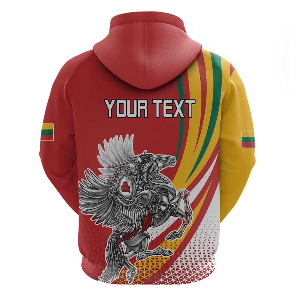Personalized Lithuania Independence Day Hoodie Lithuanian Vytis Swoosh - Wonder Print Shop