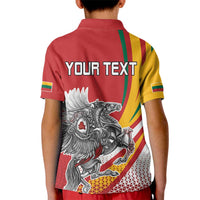 Personalized Lithuania Independence Day Kid Polo Shirt Lithuanian Vytis Swoosh - Wonder Print Shop
