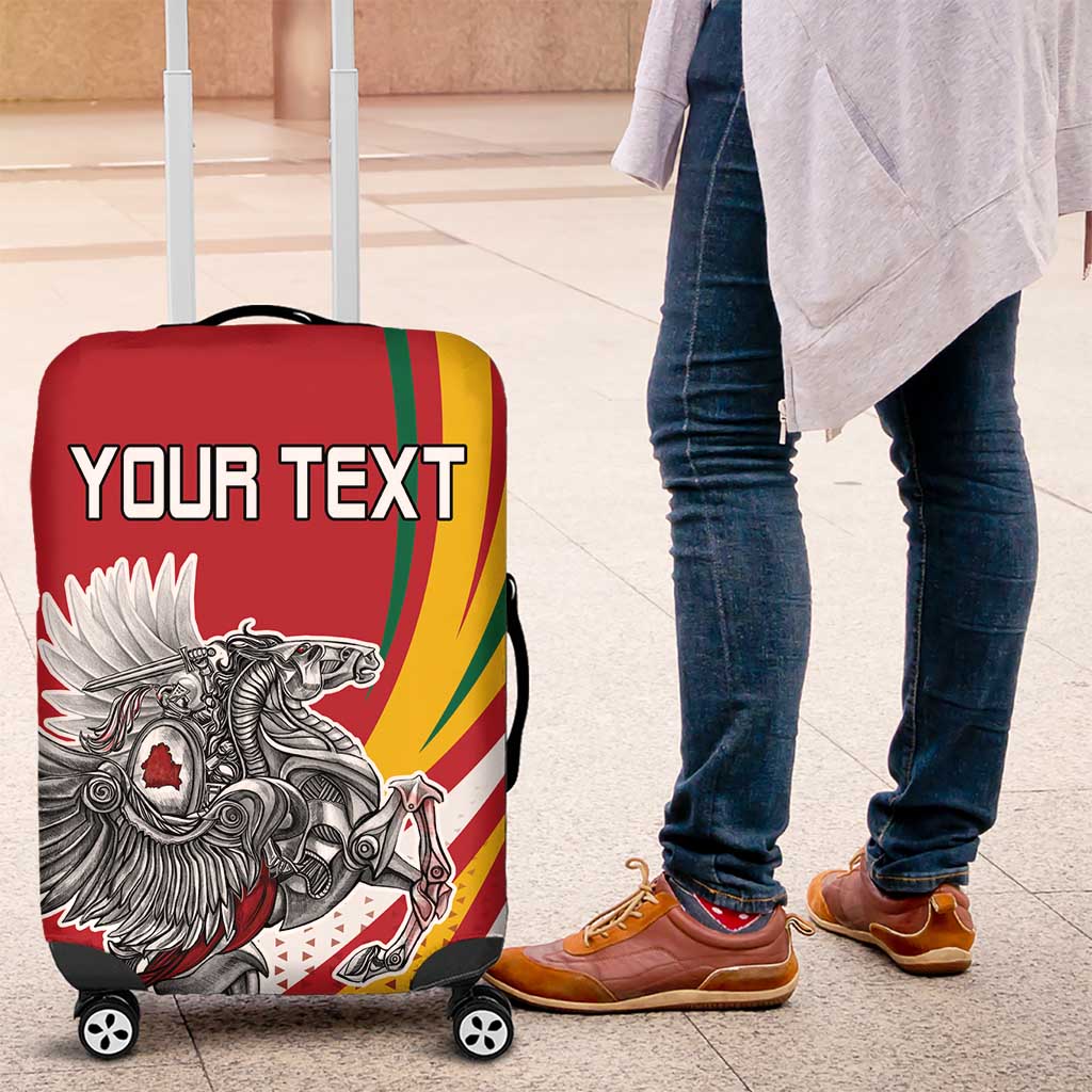 Personalized Lithuania Independence Day Luggage Cover Lithuanian Vytis Swoosh - Wonder Print Shop