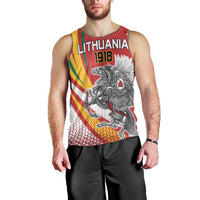 Personalized Lithuania Independence Day Men Tank Top Lithuanian Vytis Swoosh - Wonder Print Shop