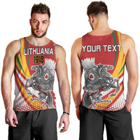 Personalized Lithuania Independence Day Men Tank Top Lithuanian Vytis Swoosh - Wonder Print Shop