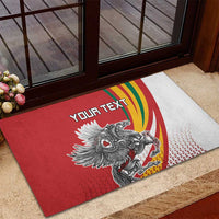 Personalized Lithuania Independence Day Rubber Doormat Lithuanian Vytis Swoosh - Wonder Print Shop
