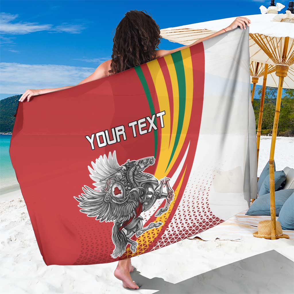 Personalized Lithuania Independence Day Sarong Lithuanian Vytis Swoosh - Wonder Print Shop