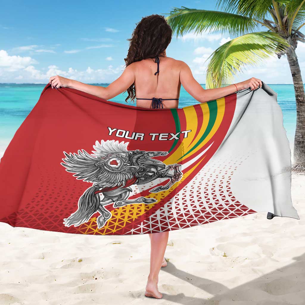 Personalized Lithuania Independence Day Sarong Lithuanian Vytis Swoosh - Wonder Print Shop
