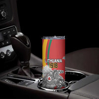 Personalized Lithuania Independence Day Skinny Tumbler Lithuanian Vytis Swoosh - Wonder Print Shop