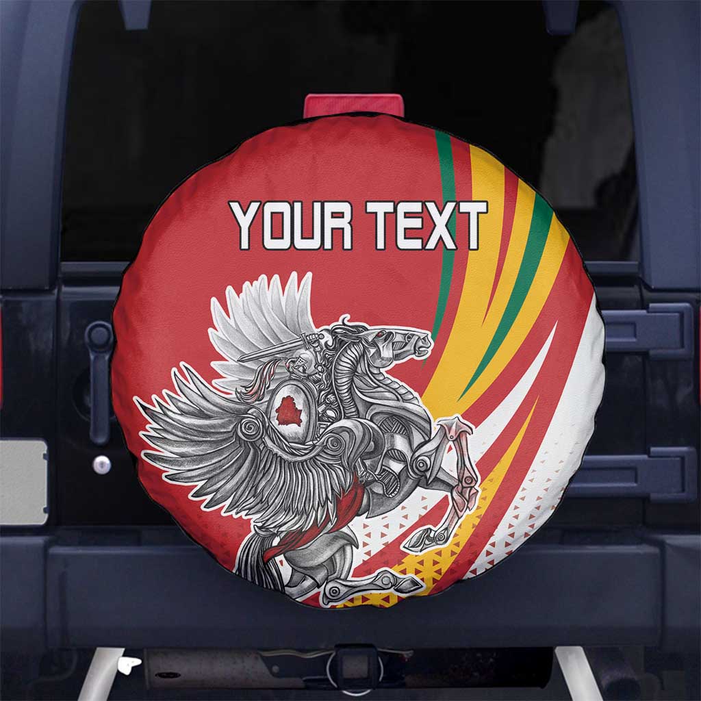 Personalized Lithuania Independence Day Spare Tire Cover Lithuanian Vytis Swoosh - Wonder Print Shop