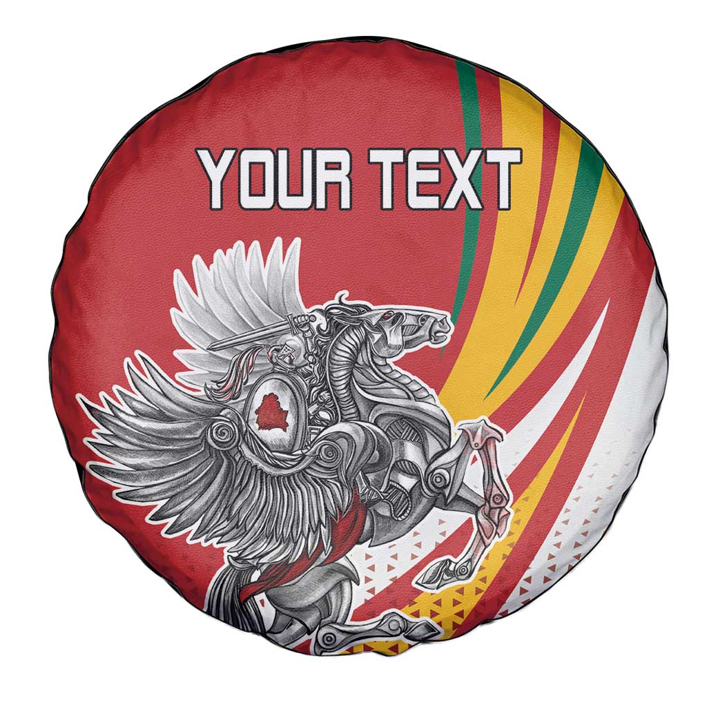 Personalized Lithuania Independence Day Spare Tire Cover Lithuanian Vytis Swoosh - Wonder Print Shop