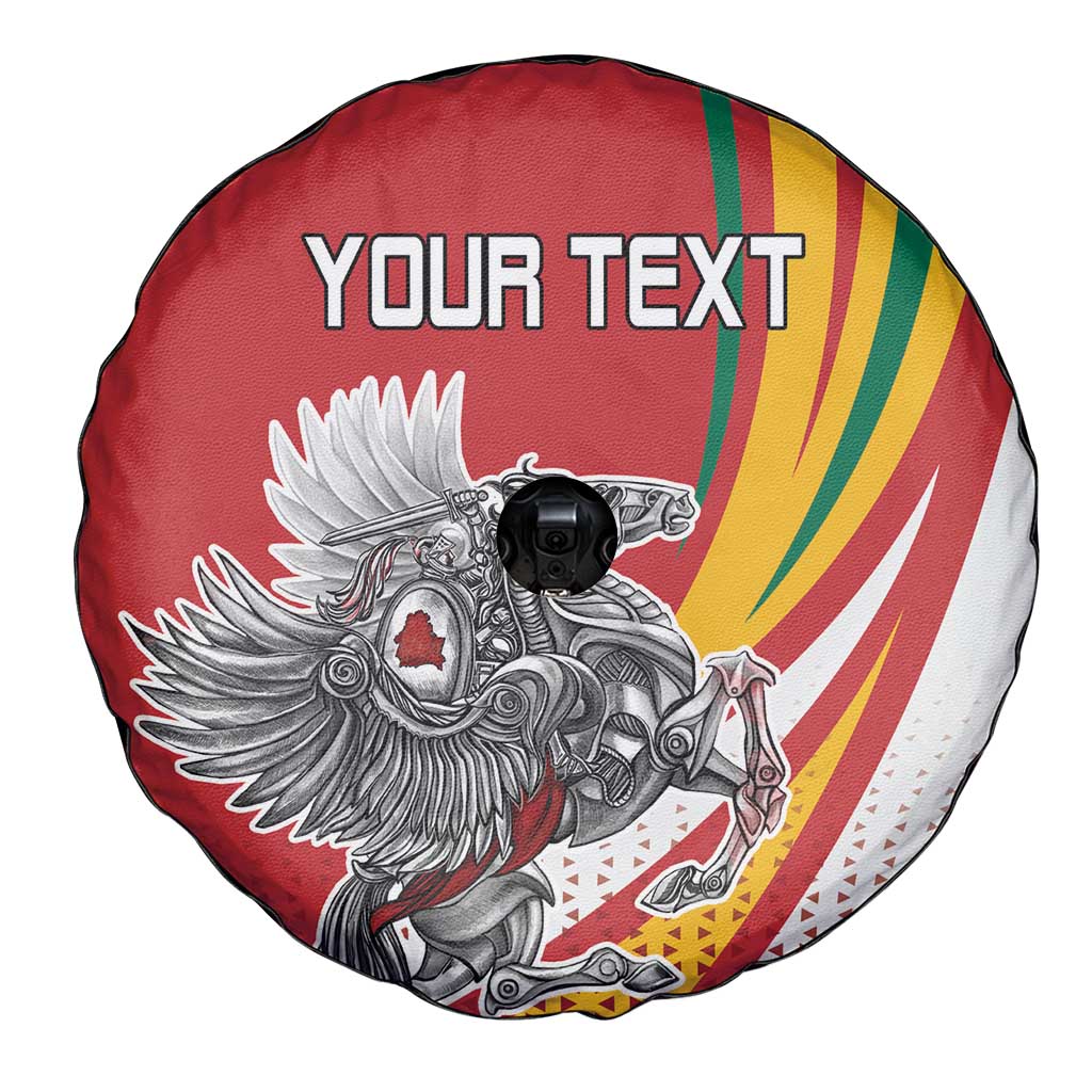 Personalized Lithuania Independence Day Spare Tire Cover Lithuanian Vytis Swoosh - Wonder Print Shop