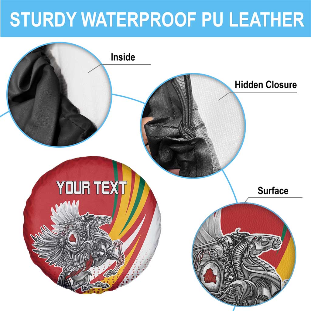 Personalized Lithuania Independence Day Spare Tire Cover Lithuanian Vytis Swoosh - Wonder Print Shop