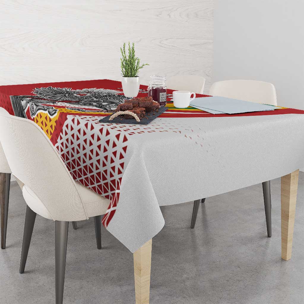 Personalized Lithuania Independence Day Tablecloth Lithuanian Vytis Swoosh - Wonder Print Shop