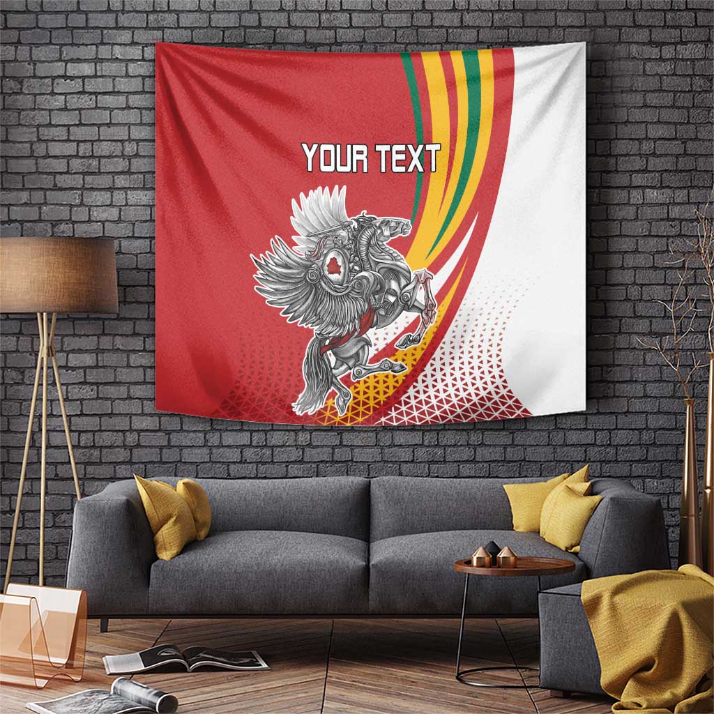 Personalized Lithuania Independence Day Tapestry Lithuanian Vytis Swoosh - Wonder Print Shop