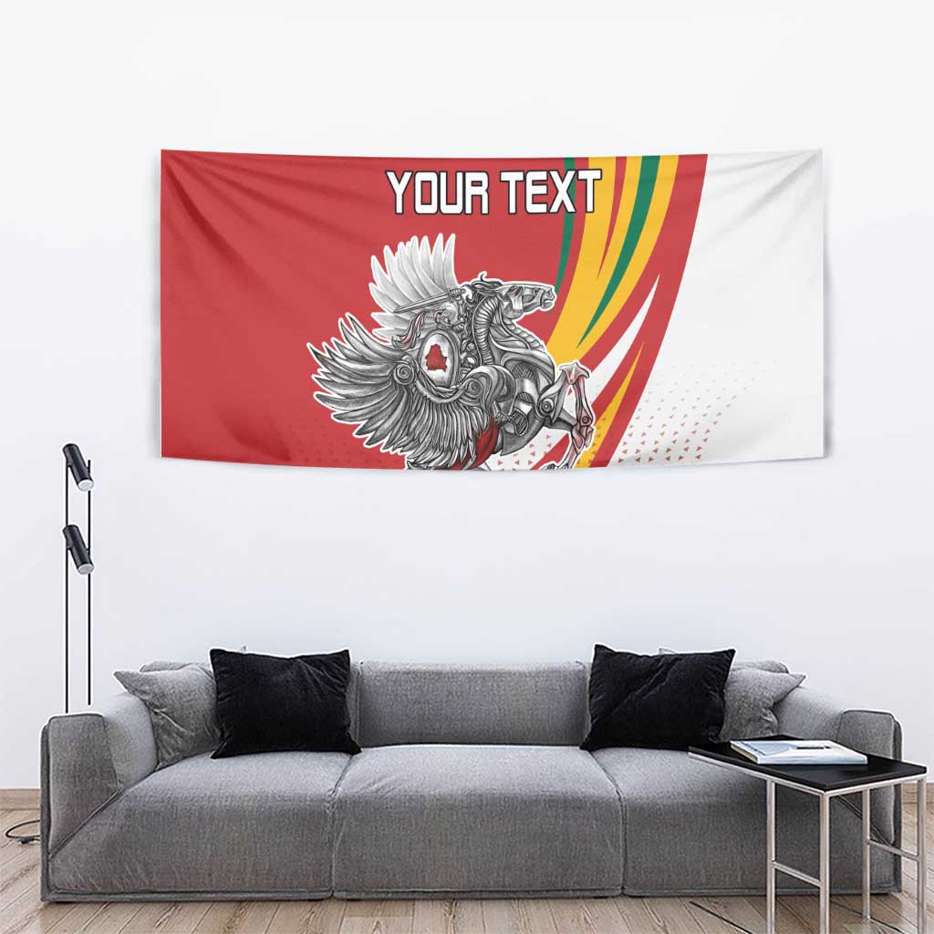 Personalized Lithuania Independence Day Tapestry Lithuanian Vytis Swoosh - Wonder Print Shop
