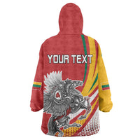 Personalized Lithuania Independence Day Wearable Blanket Hoodie Lithuanian Vytis Swoosh - Wonder Print Shop