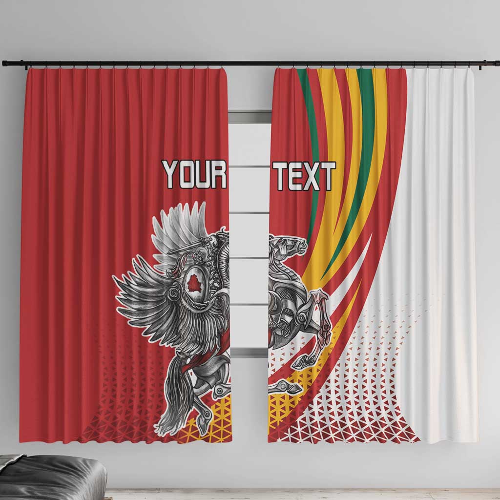 Personalized Lithuania Independence Day Window Curtain Lithuanian Vytis Swoosh - Wonder Print Shop