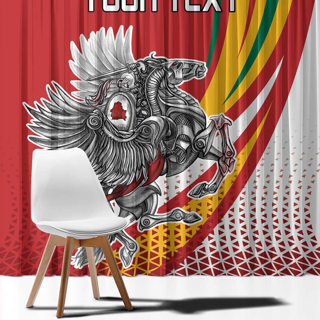 Personalized Lithuania Independence Day Window Curtain Lithuanian Vytis Swoosh - Wonder Print Shop