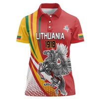 Personalized Lithuania Independence Day Women Polo Shirt Lithuanian Vytis Swoosh - Wonder Print Shop
