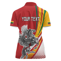 Personalized Lithuania Independence Day Women Polo Shirt Lithuanian Vytis Swoosh - Wonder Print Shop