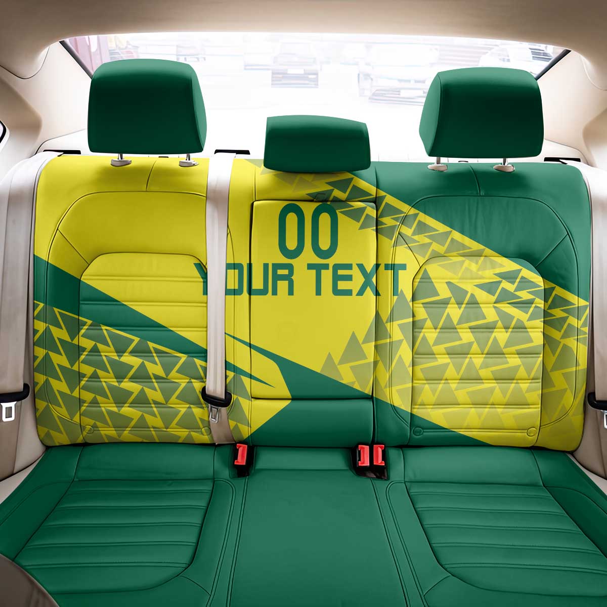 Custom Lithuania Volleyball Back Car Seat Cover Go Champion Sporty Style - Wonder Print Shop