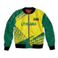 Custom Lithuania Volleyball Bomber Jacket Go Champion Sporty Style - Wonder Print Shop