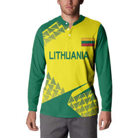 Custom Lithuania Volleyball Button Sweatshirt Go Champion Sporty Style - Wonder Print Shop