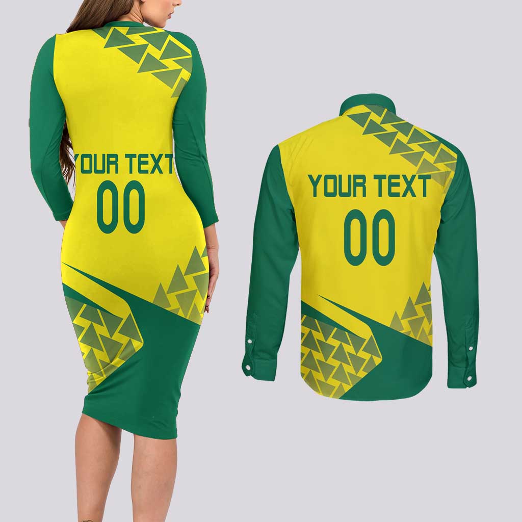 Custom Lithuania Volleyball Couples Matching Long Sleeve Bodycon Dress and Long Sleeve Button Shirt Go Champion Sporty Style - Wonder Print Shop