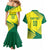 Custom Lithuania Volleyball Couples Matching Mermaid Dress and Hawaiian Shirt Go Champion Sporty Style - Wonder Print Shop