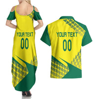 Custom Lithuania Volleyball Couples Matching Summer Maxi Dress and Hawaiian Shirt Go Champion Sporty Style - Wonder Print Shop