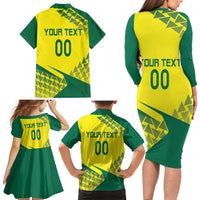 Custom Lithuania Volleyball Family Matching Long Sleeve Bodycon Dress and Hawaiian Shirt Go Champion Sporty Style - Wonder Print Shop