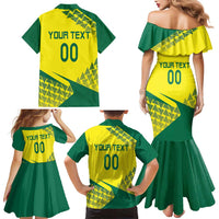 Custom Lithuania Volleyball Family Matching Mermaid Dress and Hawaiian Shirt Go Champion Sporty Style - Wonder Print Shop