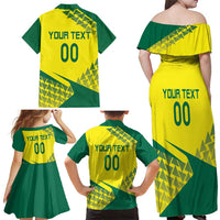 Custom Lithuania Volleyball Family Matching Off Shoulder Maxi Dress and Hawaiian Shirt Go Champion Sporty Style - Wonder Print Shop