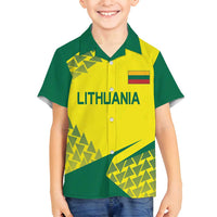Custom Lithuania Volleyball Family Matching Puletasi and Hawaiian Shirt Go Champion Sporty Style - Wonder Print Shop