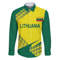 Custom Lithuania Volleyball Family Matching Short Sleeve Bodycon Dress and Hawaiian Shirt Go Champion Sporty Style - Wonder Print Shop