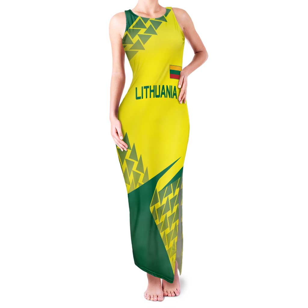 Custom Lithuania Volleyball Family Matching Tank Maxi Dress and Hawaiian Shirt Go Champion Sporty Style - Wonder Print Shop