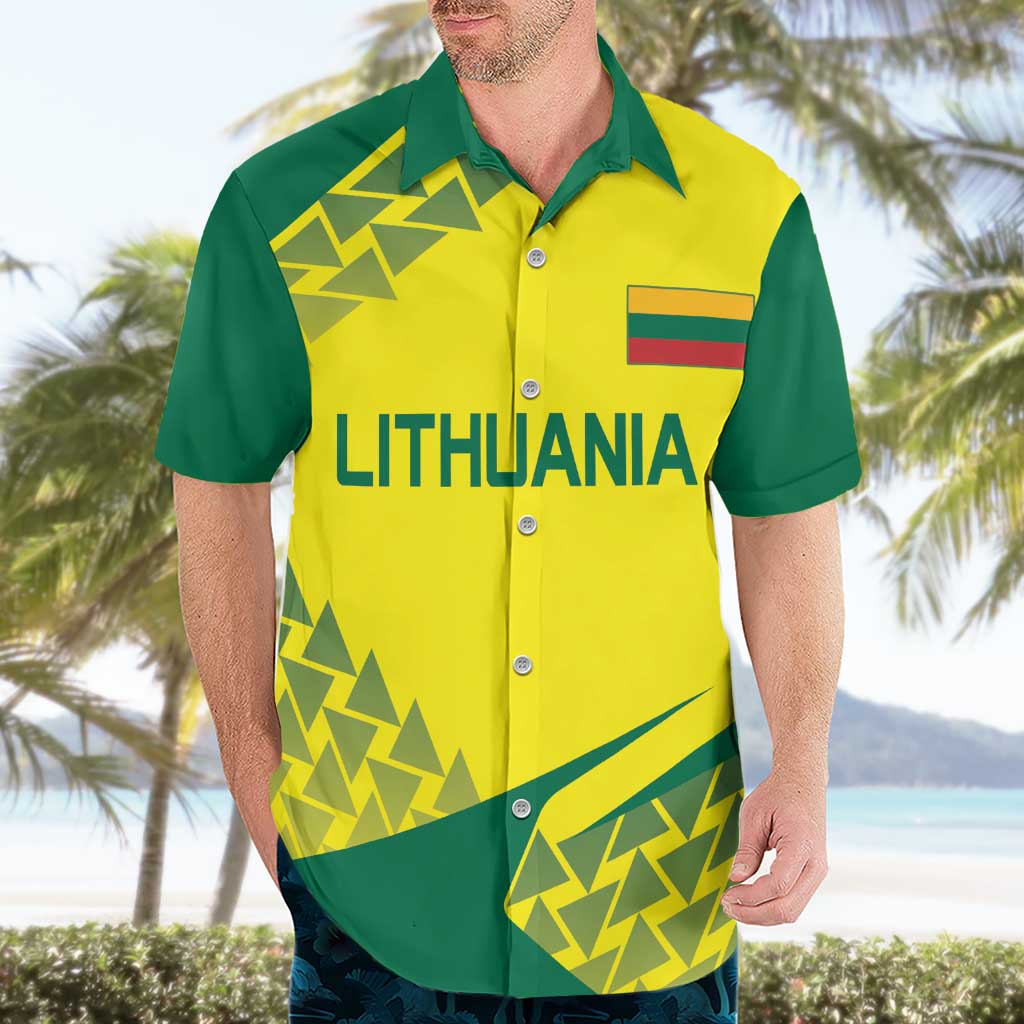 Custom Lithuania Volleyball Hawaiian Shirt Go Champion Sporty Style - Wonder Print Shop