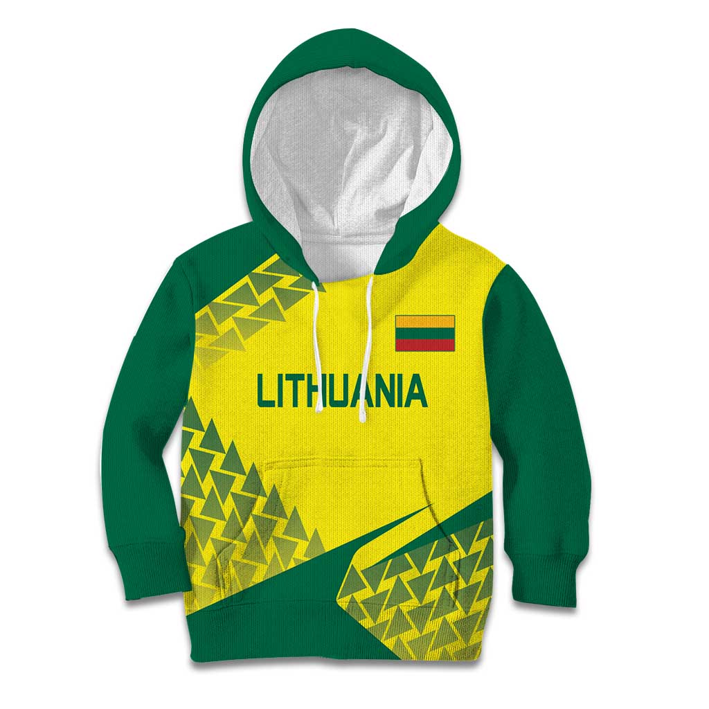 Custom Lithuania Volleyball Kid Hoodie Go Champion Sporty Style - Wonder Print Shop