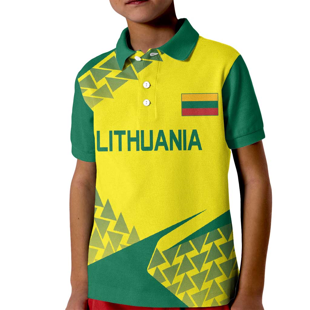 Custom Lithuania Volleyball Kid Polo Shirt Go Champion Sporty Style - Wonder Print Shop