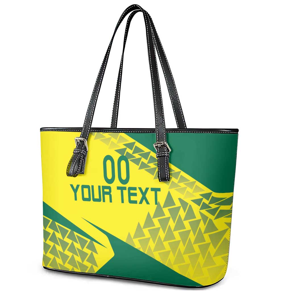 Custom Lithuania Volleyball Leather Tote Bag Go Champion Sporty Style - Wonder Print Shop