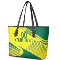 Custom Lithuania Volleyball Leather Tote Bag Go Champion Sporty Style - Wonder Print Shop