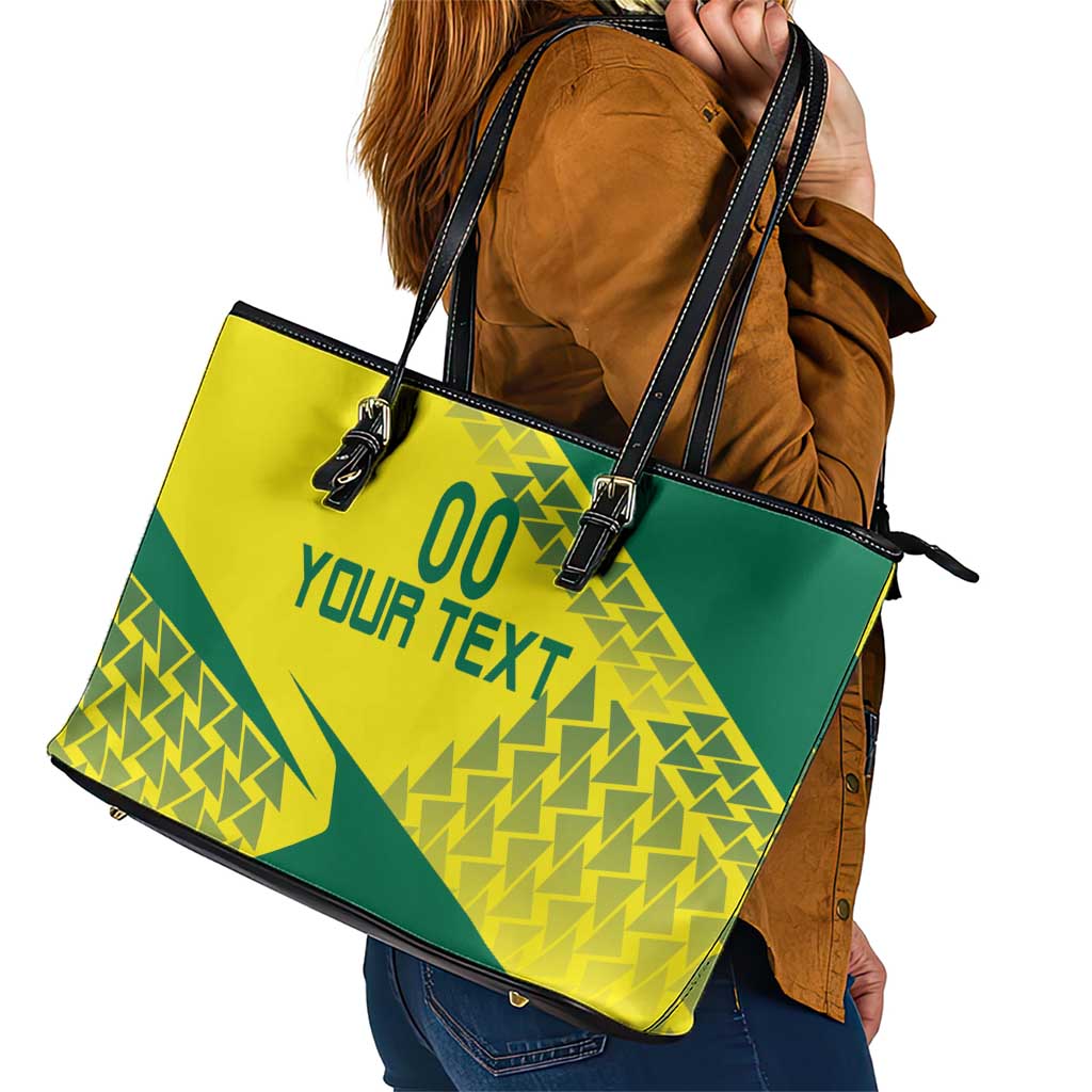 Custom Lithuania Volleyball Leather Tote Bag Go Champion Sporty Style - Wonder Print Shop