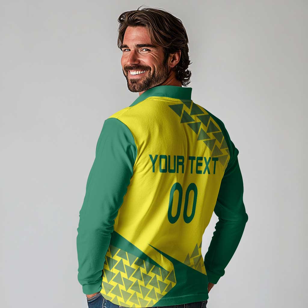 Custom Lithuania Volleyball Long Sleeve Polo Shirt Go Champion Sporty Style - Wonder Print Shop