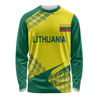 Custom Lithuania Volleyball Long Sleeve Shirt Go Champion Sporty Style - Wonder Print Shop