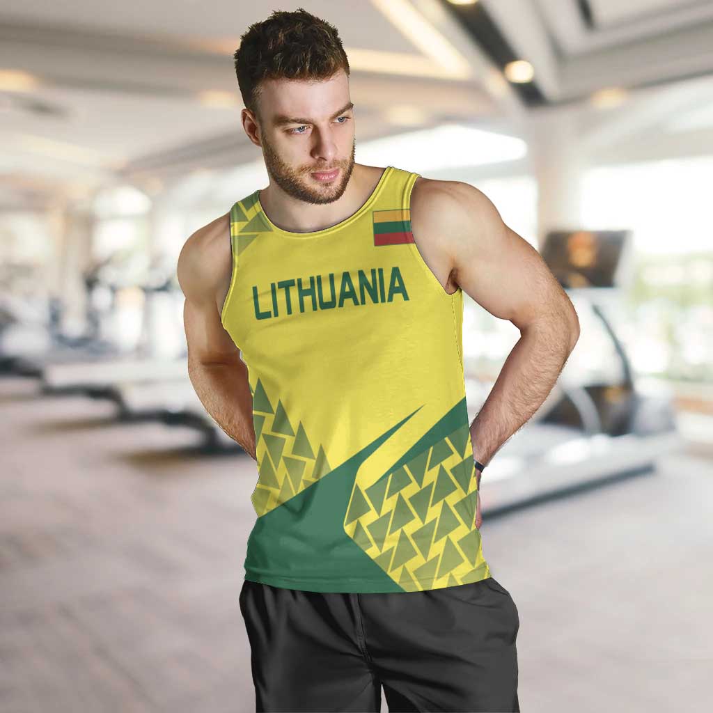 Custom Lithuania Volleyball Men Tank Top Go Champion Sporty Style - Wonder Print Shop