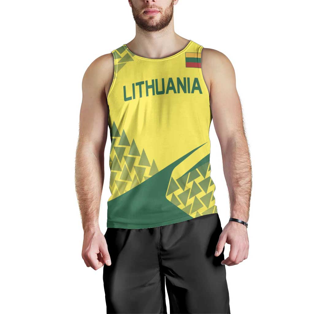 Custom Lithuania Volleyball Men Tank Top Go Champion Sporty Style - Wonder Print Shop