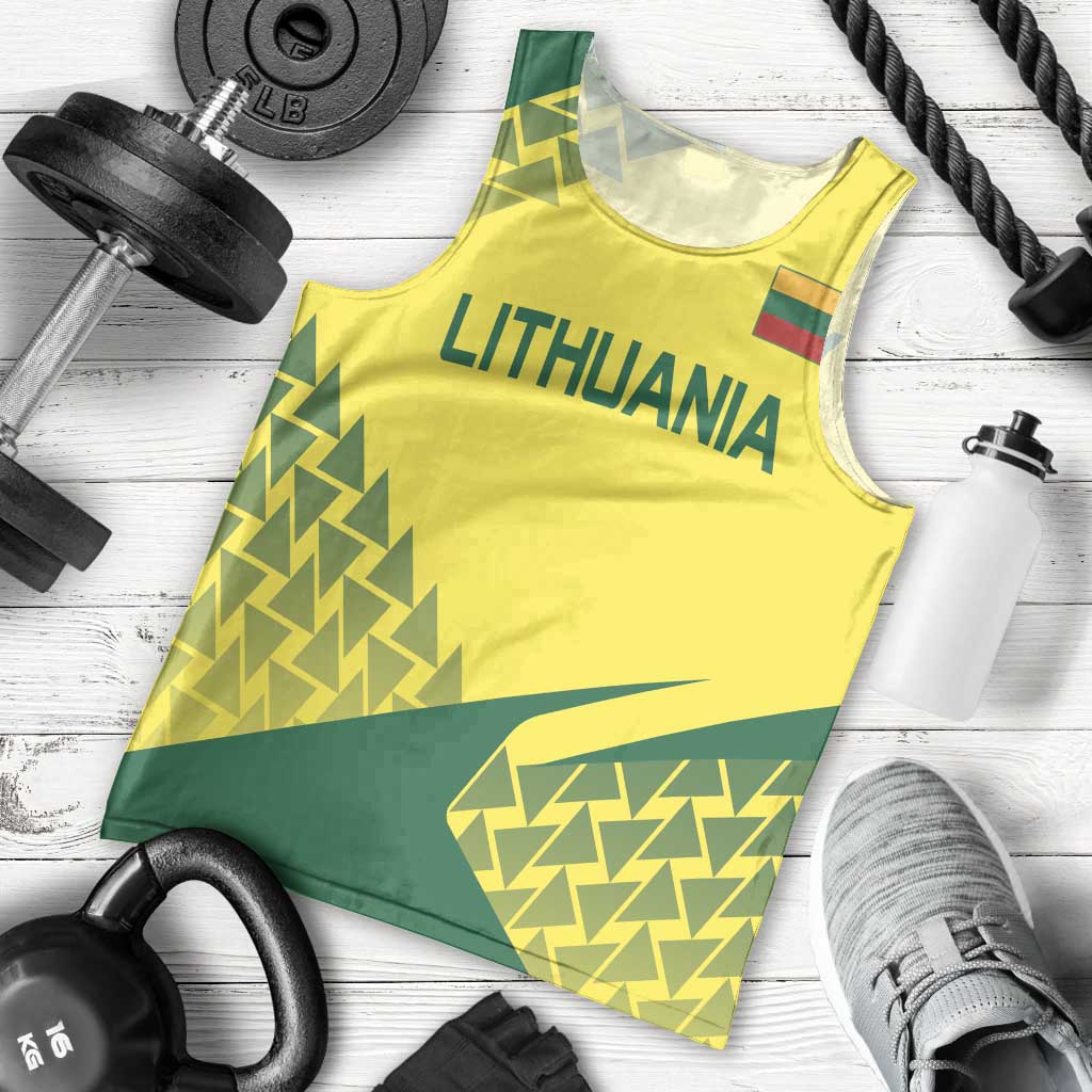 Custom Lithuania Volleyball Men Tank Top Go Champion Sporty Style - Wonder Print Shop