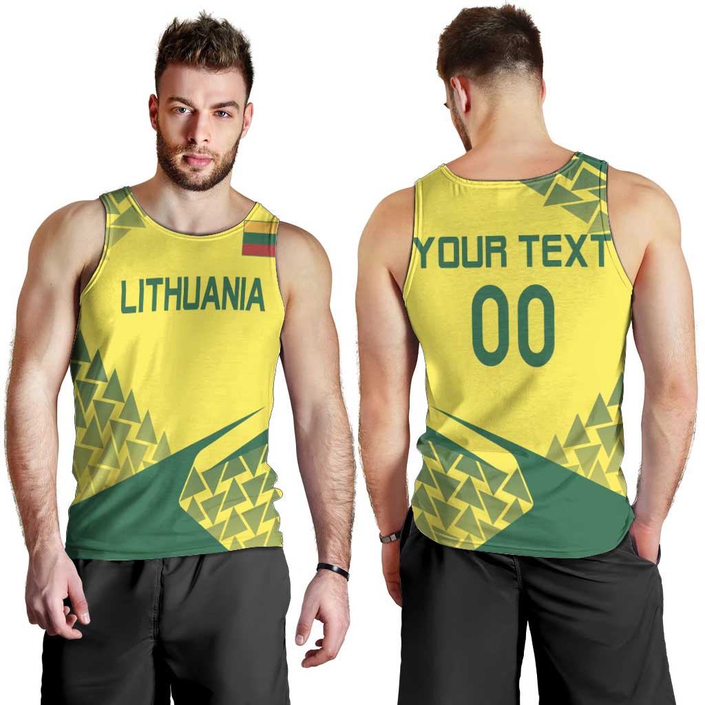 Custom Lithuania Volleyball Men Tank Top Go Champion Sporty Style - Wonder Print Shop