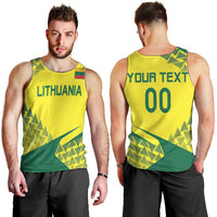 Custom Lithuania Volleyball Men Tank Top Go Champion Sporty Style - Wonder Print Shop