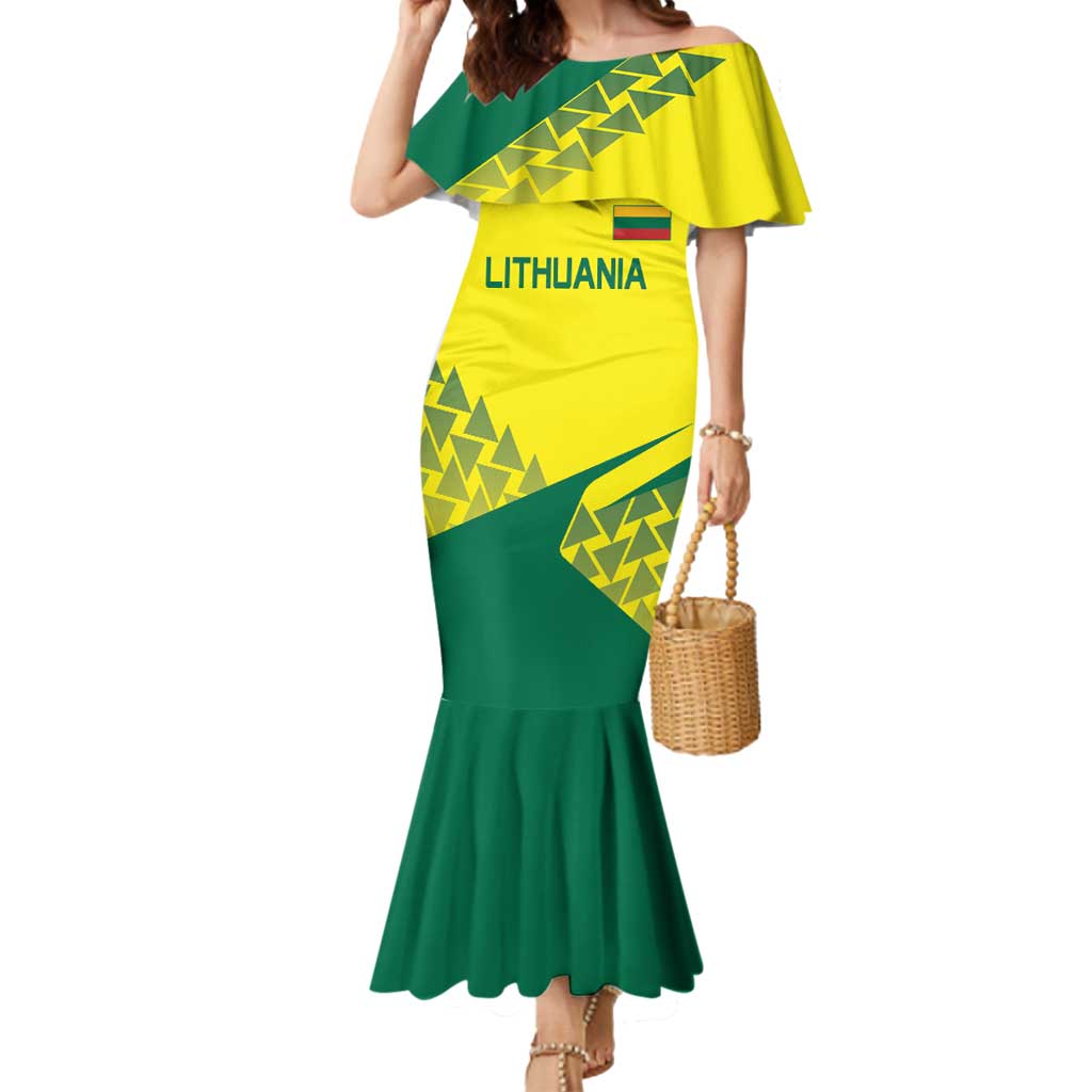Custom Lithuania Volleyball Mermaid Dress Go Champion Sporty Style - Wonder Print Shop