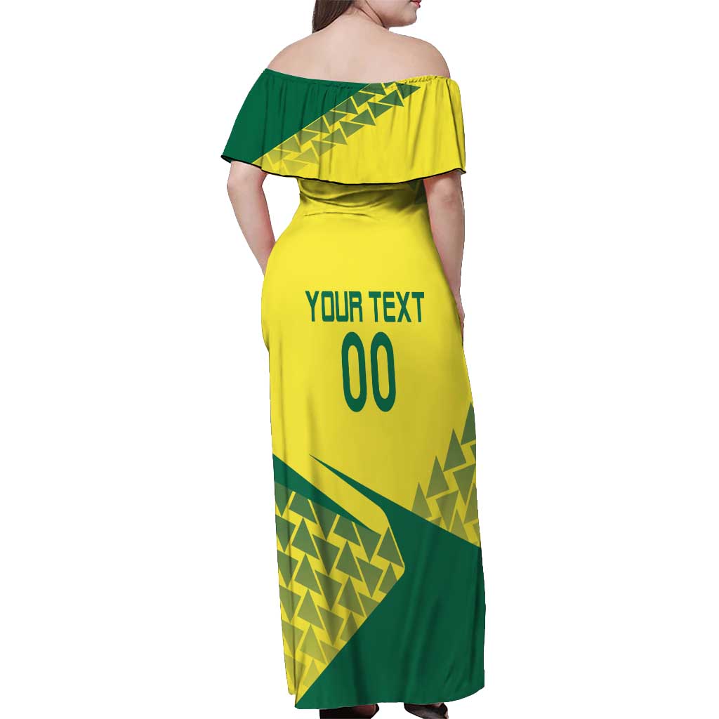 Custom Lithuania Volleyball Off Shoulder Maxi Dress Go Champion Sporty Style - Wonder Print Shop