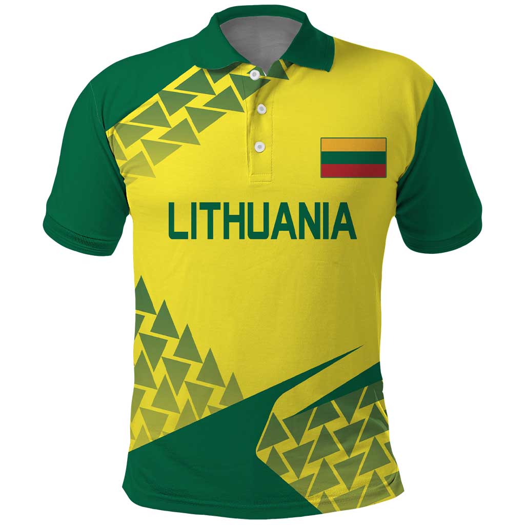 Custom Lithuania Volleyball Polo Shirt Go Champion Sporty Style - Wonder Print Shop