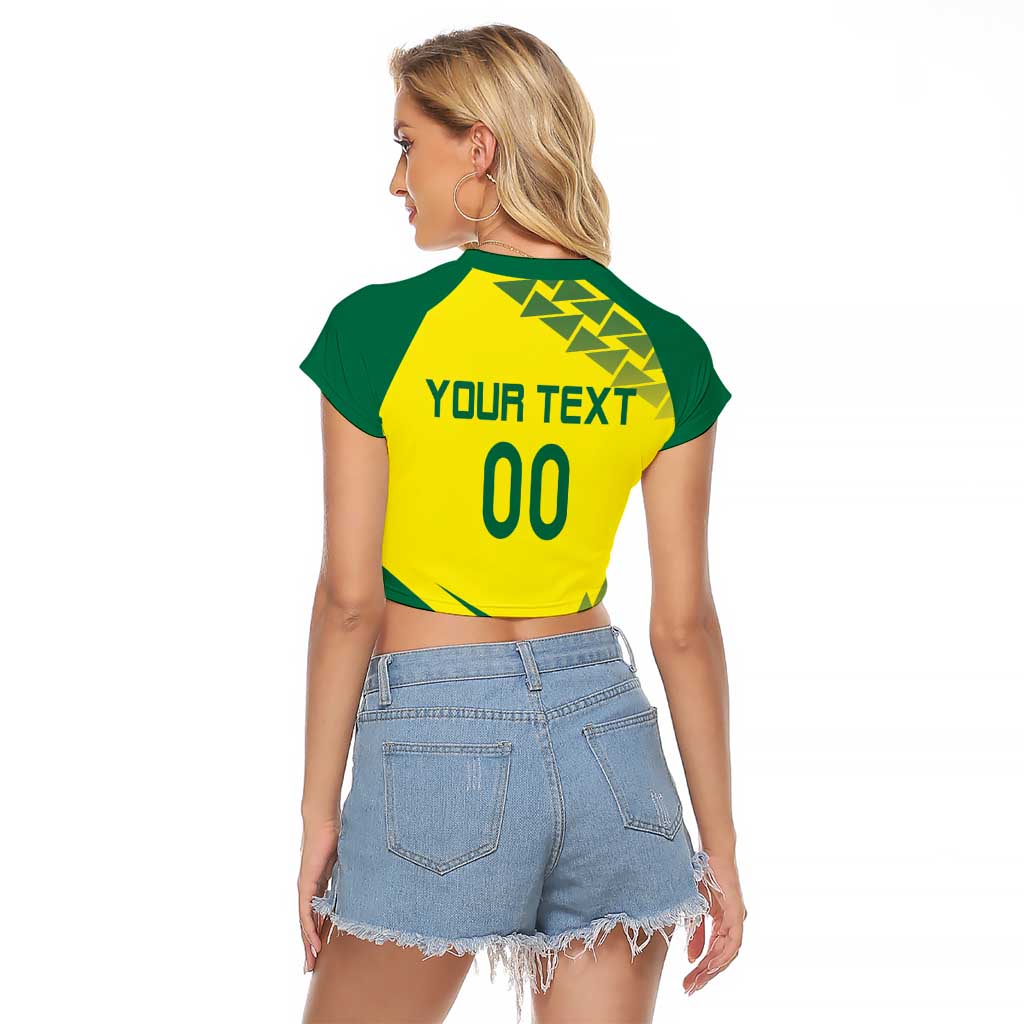 Custom Lithuania Volleyball Raglan Cropped T Shirt Go Champion Sporty Style - Wonder Print Shop